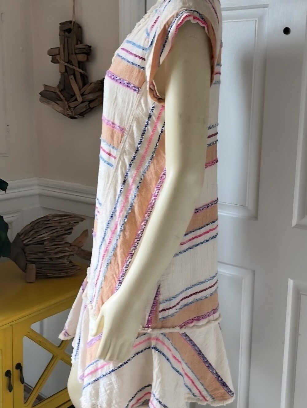 Anthropologie Holding Horses Elira Striped Dress Bohemian Women's Medium M EUC - Picture 7 of 16